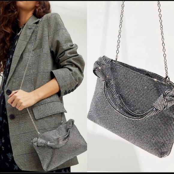 NWOT FREE PEOPLE RHINESTONE EMBELLISHED CLUTCH - Picture 4 of 4